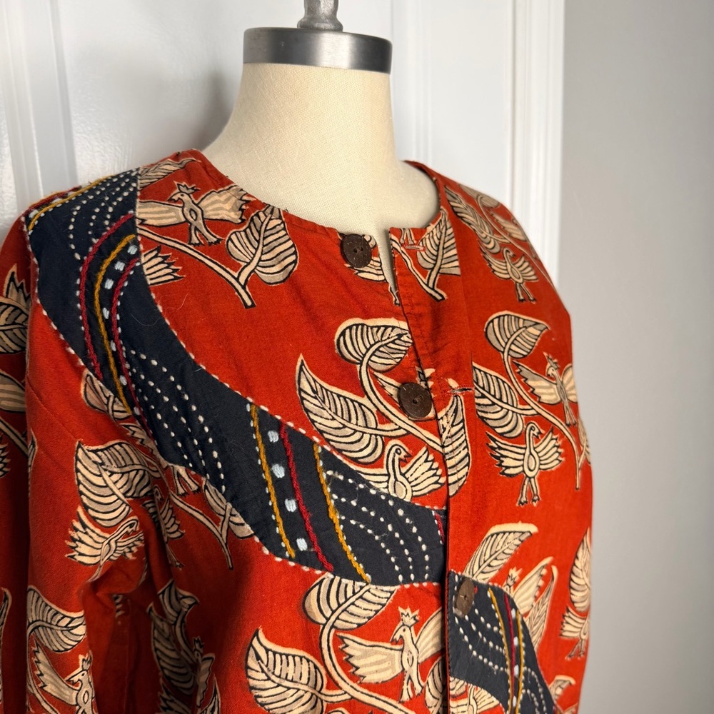 Boho Reversible Cotton Patchwork Jacket with Kant… - image 7